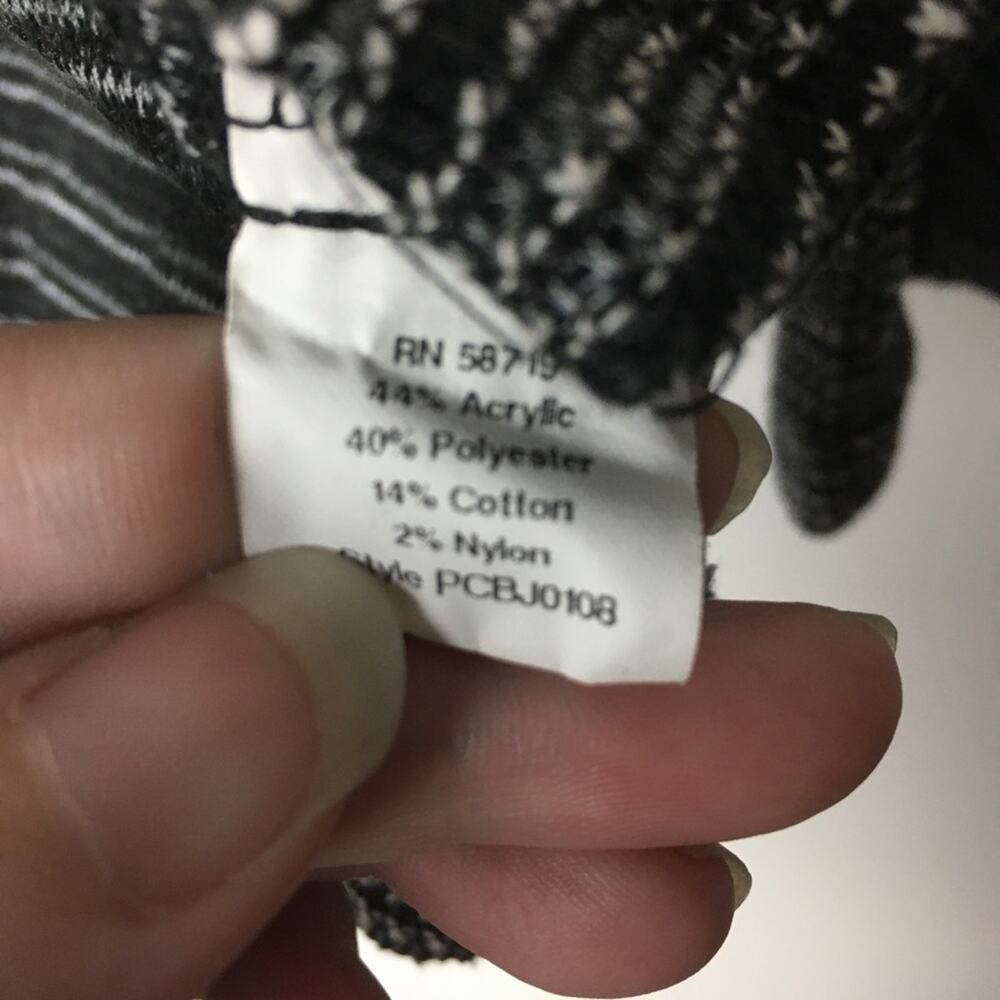 Notations Cropped Jacket Black Gray MP - Picture 7 of 8